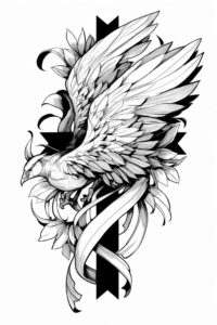 celtic-cross-tattoo – tattoo design ideas free ai generated – surrealism-symbolism – for-thigh – Gallery: crosses-inkby-ai