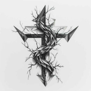 cross-tattoo – tattoo design ideas free ai generated – realism-photo-realistic – for-arm – Gallery: crosses-inkby-ai