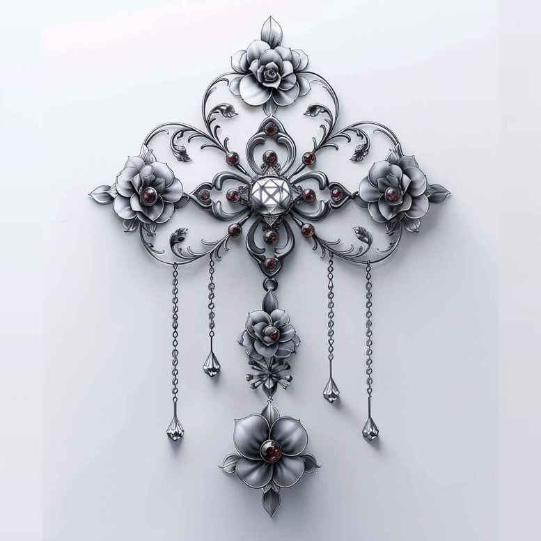 cross-tattoo – tattoo design ideas free ai generated – realism-photo-realistic – for-arm – Gallery: crosses-inkby-ai
