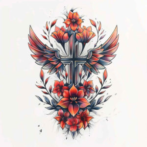 cross-tattoo – tattoo design ideas free ai generated – realism-photo-realistic – for-arm – Gallery: crosses-inkby-ai