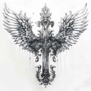 cross-tattoo – tattoo design ideas free ai generated – realism-photo-realistic – for-arm – Gallery: crosses-inkby-ai