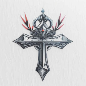 cross-tattoo – tattoo design ideas free ai generated – realism-photo-realistic – for-arm – Gallery: crosses-inkby-ai