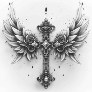 cross-tattoo – tattoo design ideas free ai generated – realism-photo-realistic – for-arm – Gallery: crosses-inkby-ai