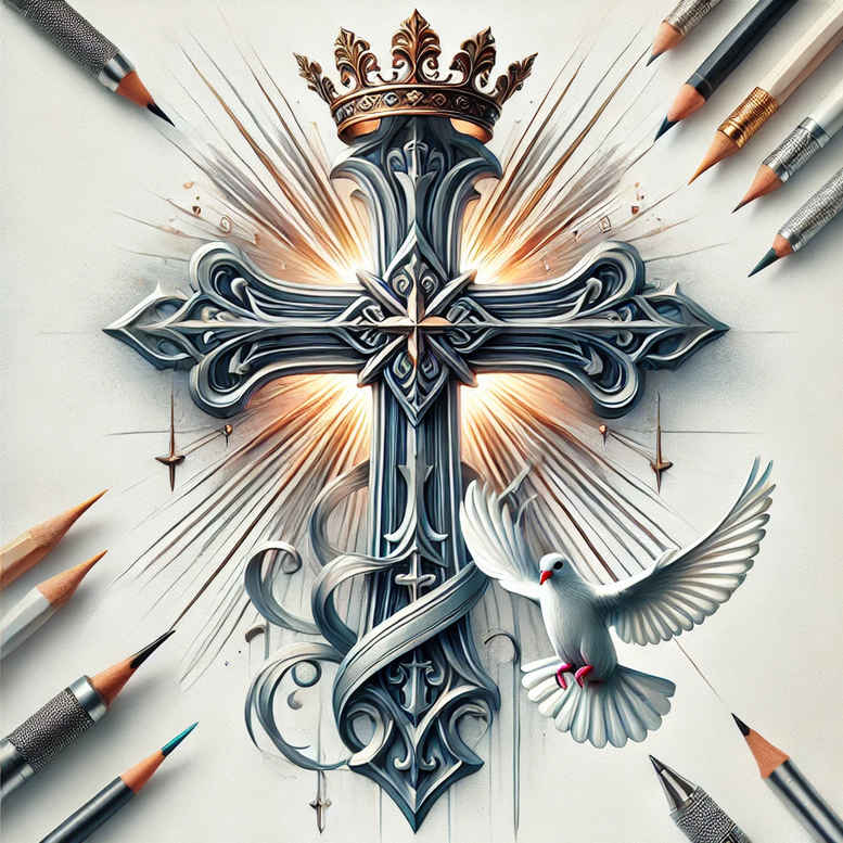 cross-tattoo – tattoo design ideas free ai generated – realism-photo-realistic – for-arm – Gallery: crosses-inkby-ai