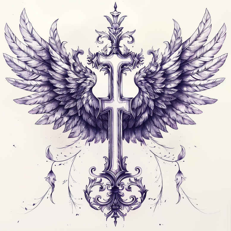 cross-tattoo – tattoo design ideas free ai generated – realism-photo-realistic – for-arm – Gallery: crosses-inkby-ai
