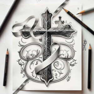 cross-tattoos – tattoo design ideas free ai generated – realism-smooth-gradients – for-neck – Gallery: crosses-inkby-ai