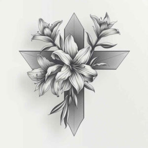 cross-with-light – tattoo design ideas free ai generated – neotraditional-modern-classic – for-inner-arm – Gallery: crosses-inkby-ai