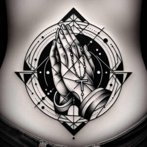 cross-with-lines – tattoo design ideas free ai generated – neotraditional-layered-fill – for-biceps – Gallery: crosses-inkby-ai