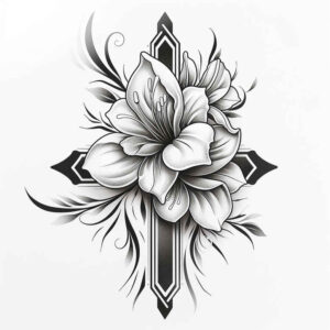 cross-with-lines – tattoo design ideas free ai generated – realism-depth-realism – for-triceps – Gallery: crosses-inkby-ai