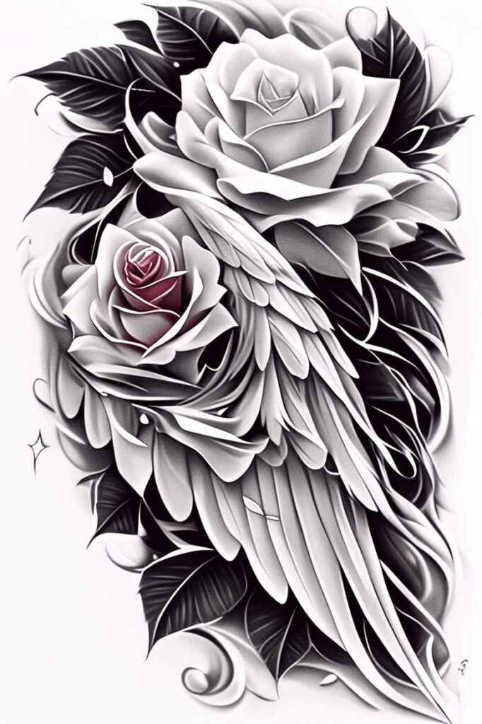 decorative-cross-tattoo – tattoo design ideas free ai generated – realism-clean-background – for-shoulder – Gallery: crosses-inkby-ai