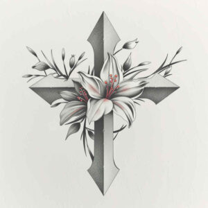 gothic-cross-tattoo – tattoo design ideas free ai generated – realism-real-ink-flow – for-side-torso – Gallery: crosses-inkby-ai