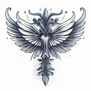 heavenly – tattoo design ideas free ai generated – realism-natural-tones – for-shoulder – Gallery: crosses-inkby-ai