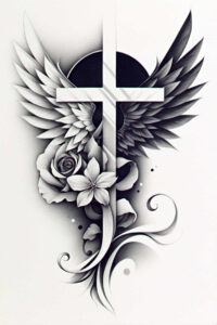 maltese-cross-tattoo – tattoo design ideas free ai generated – realism-realistic-movement – for-spine – Gallery: crosses-inkby-ai