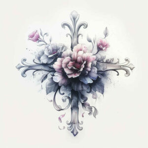 minimalist-cross-tattoo – tattoo design ideas free ai generated – surrealism-bizarre – for-neck – Gallery: crosses-inkby-ai