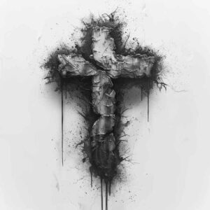 neck-cross-tattoo – tattoo design ideas free ai generated – realism-natural-blush – for-arm – Gallery: crosses-inkby-ai