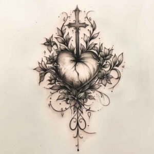 pure – tattoo design ideas free ai generated – neotraditional-refined-lines – for-fingers – Gallery: crosses-inkby-ai