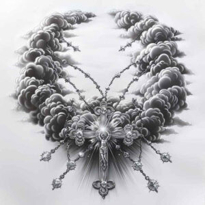 religious-cross-tattoo – tattoo design ideas free ai generated – neotraditional-color-blending – for-temple – Gallery: crosses-inkby-ai