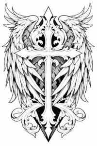 religious-symbol-tattoo – tattoo design ideas free ai generated – surrealism-bizarre – for-fingers – Gallery: crosses-inkby-ai