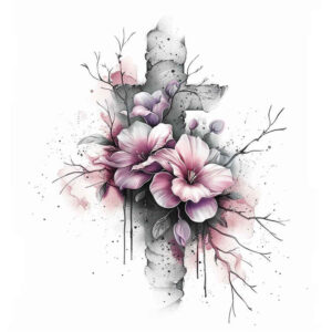 religious-symbol-tattoo – tattoo design ideas free ai generated – surrealism-imaginative – for-upper-arm – Gallery: crosses-inkby-ai