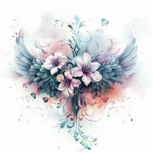 spiritual-blessing – tattoo design ideas free ai generated – surrealism-distorted-reality – for-calf – Gallery: crosses-inkby-ai