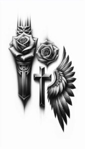 spiritual-cross-tattoo – tattoo design ideas free ai generated – realism-photo-accuracy – for-palm – Gallery: crosses-inkby-ai