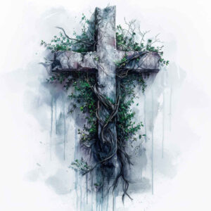spiritual-cross-tattoo – tattoo design ideas free ai generated – realism-real-life-shading – for-shin – Gallery: crosses-inkby-ai