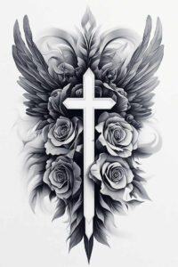 crosses tattoo design ideas dynamic shapes abstract for side