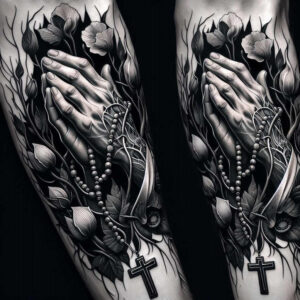 crosses tattoo design ideas Realism blended gradients abstract represents determination