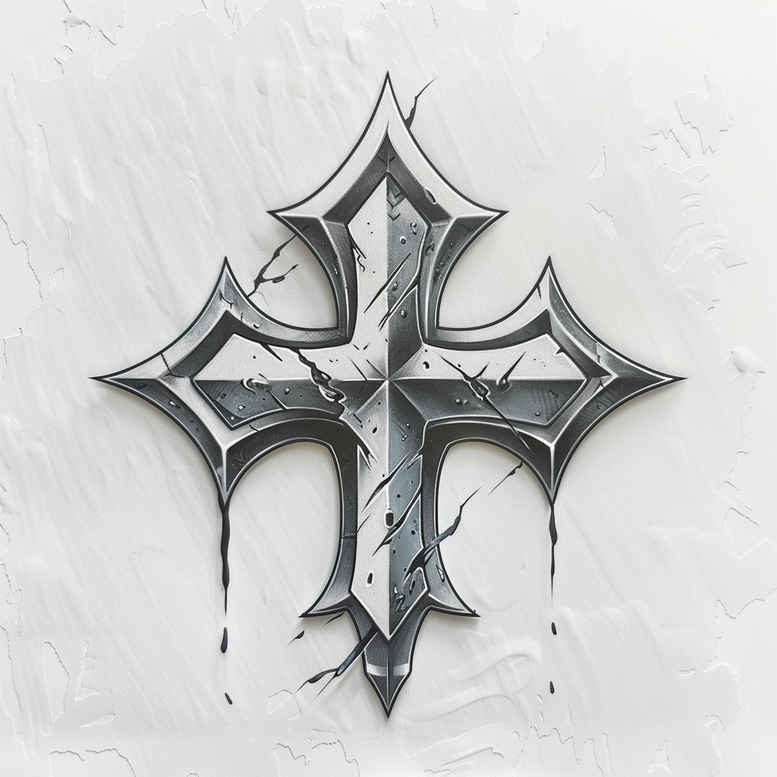 crosses tattoo design ideas distorted perspective ancient shows perseverance