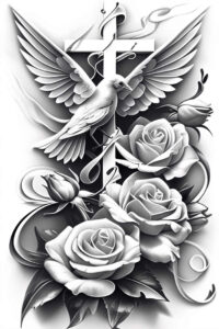 crosses tattoo design ideas Realism optical depth ancient symbolising endurance