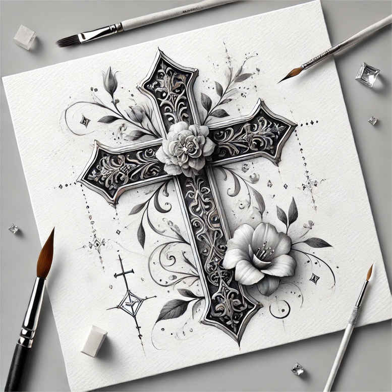 crosses tattoo design ideas artistic contrast artistic shows determination