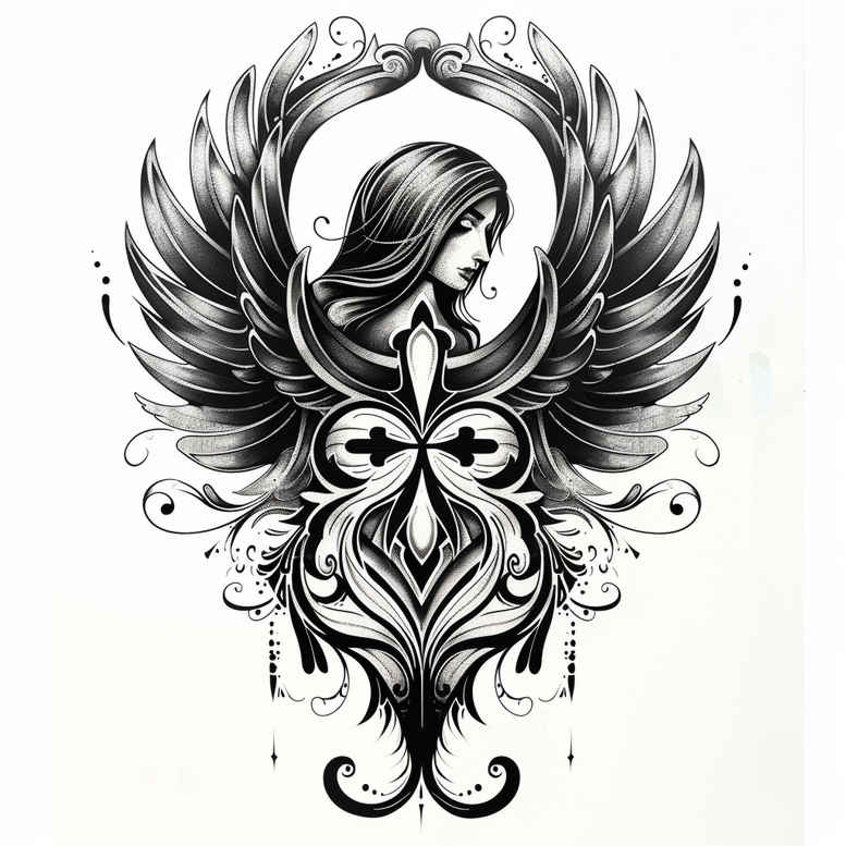 crosses tattoo design ideas structured design artistic symbolising perseverance