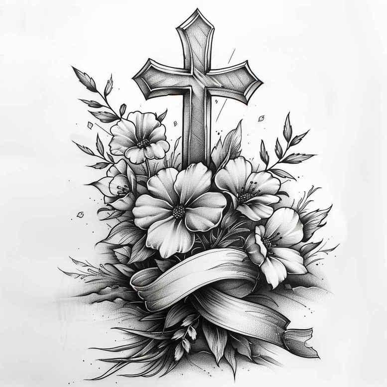 crosses tattoo design ideas cinematic baroque shows strength