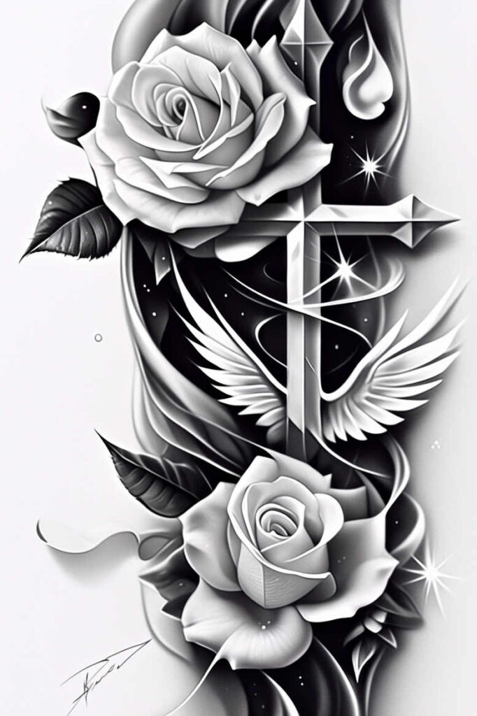crosses tattoo design ideas Surrealism disorienting Celtic stands for determination