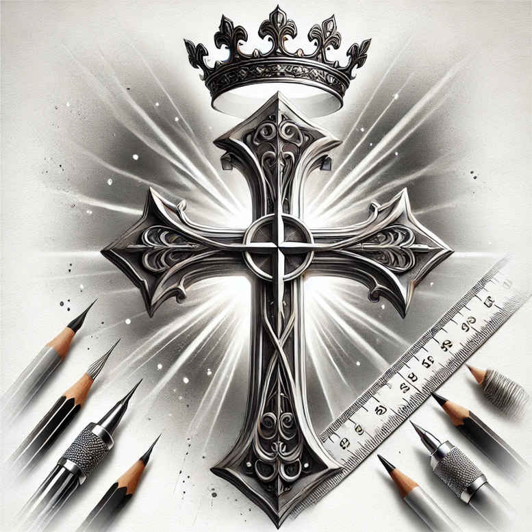 crosses tattoo design ideas Realism natural look classic embodying determination
