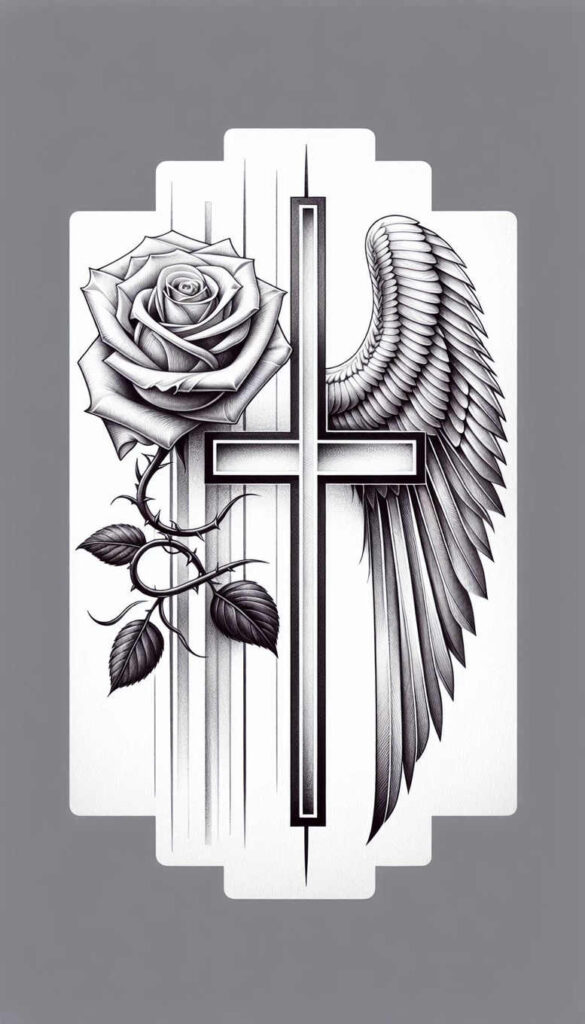 crosses tattoo design ideas Realism detail accuracy classic for triceps