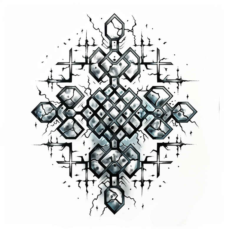 crosses tattoo design ideas smooth gradients delicate shading for calf