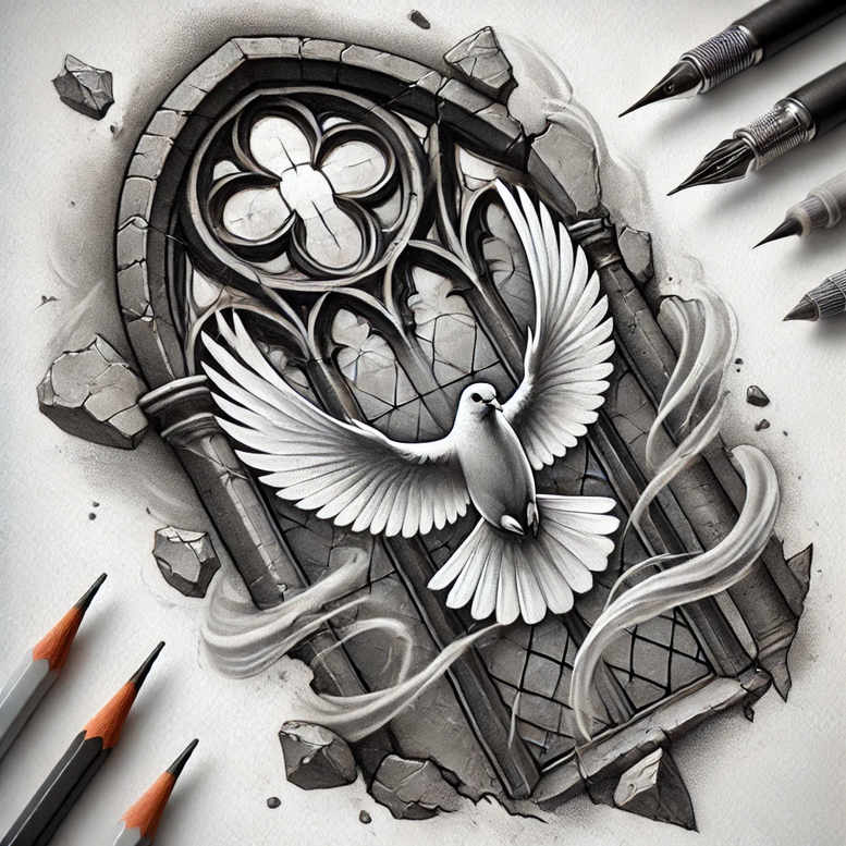 crosses tattoo design ideas minimal delicate shading represents endurance