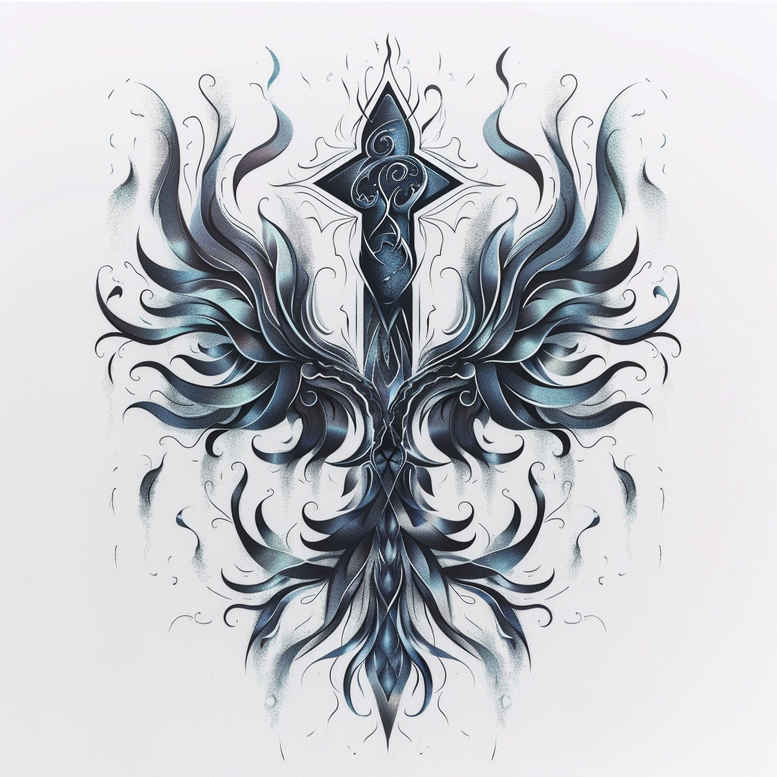 crosses tattoo design ideas Surrealism bizarre delicate shading stands for strength