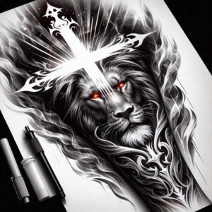 crosses tattoo design ideas Realism soft contrast detailed texture for hand