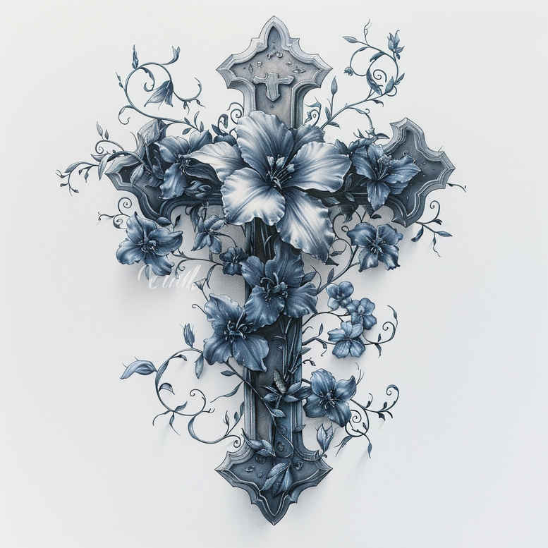 crosses tattoo design ideas Realism full detail detailed texture meaning resilience