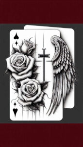 crosses tattoo design ideas Surrealism distorted reality detailed texture shows endurance