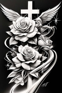 crosses tattoo design ideas Realism organic structure divine for temple