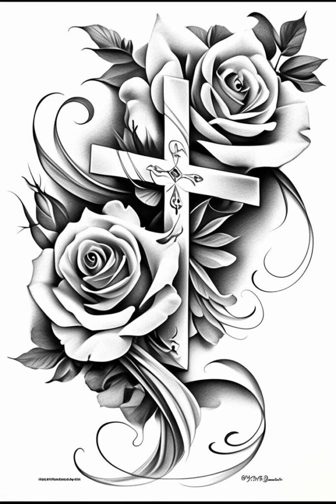 crosses tattoo design ideas Surrealism morphic faith represents resilience