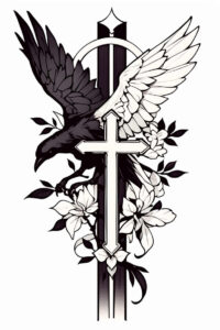 crosses tattoo design ideas fine detail gothic for ribs