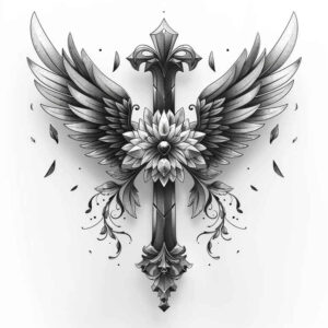 crosses tattoo design ideas classic motifs gothic style for upper arm