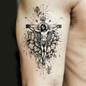 crosses tattoo design ideas Realism precise anatomy gothic symbolising courage