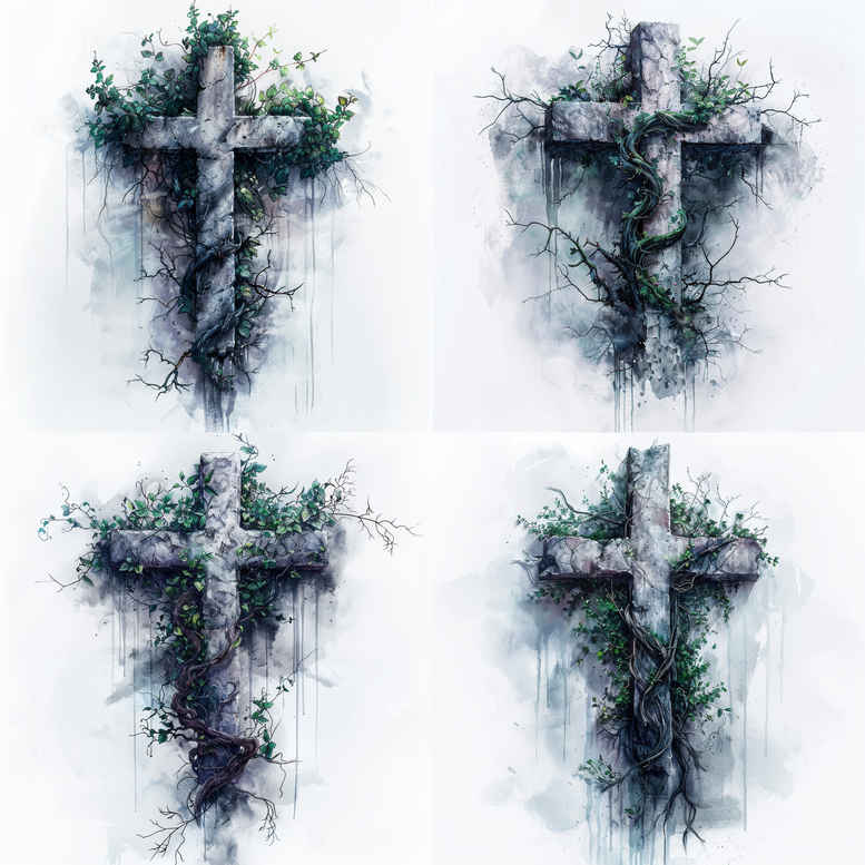 crosses tattoo design ideas Surrealism juxtaposition medieval for upper back