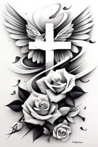crosses tattoo design ideas clean fill ornamental embodying perseverance