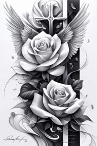 crosses tattoo design ideas Neotraditional sharp edges ornate embodying strength